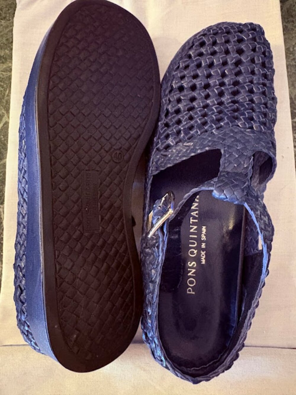 Iconic Pons Quintana blue leather sandals. European size 40. - Picture 6 of 6